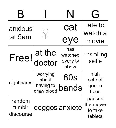 Marta Bingo Card