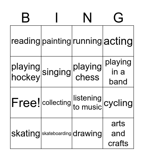 Do you know Bingo Card