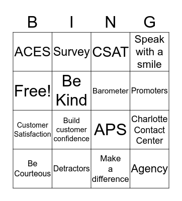 Assist Edge  Bingo Card