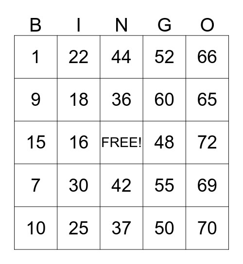 MY(: Bingo Card