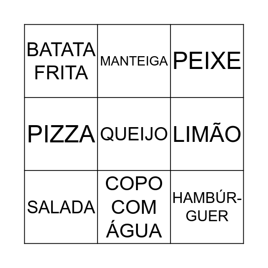 BINGO Card