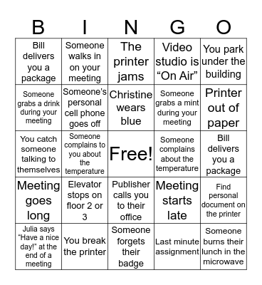 PennWell Summer Olympics Bingo Card