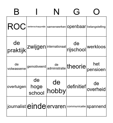 Bingo Card