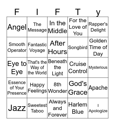 The Melodies of Life Bingo Card
