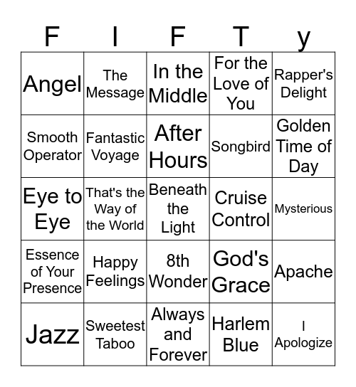 The Melodies of Life Bingo Card
