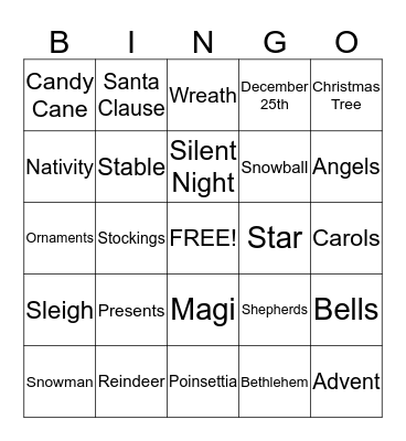 Christmas Bingo Card