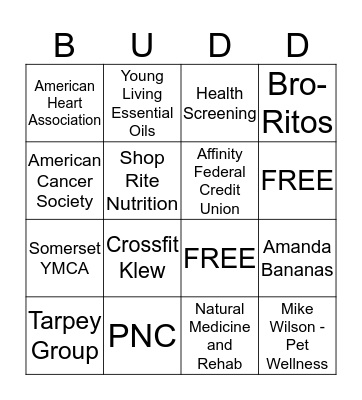 Wellness Bingo Card