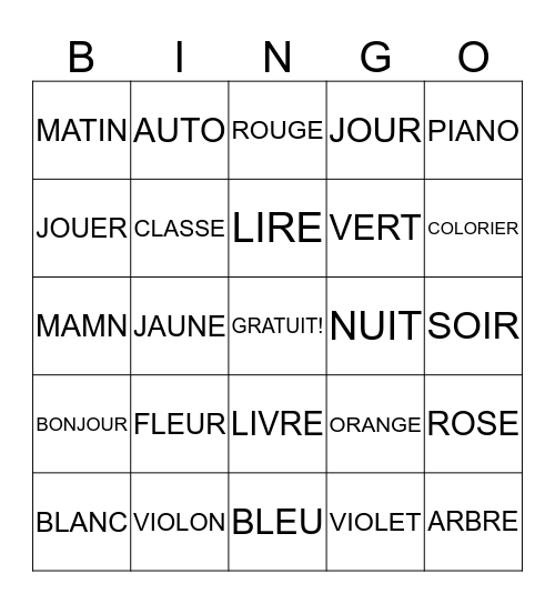 Bingo Card