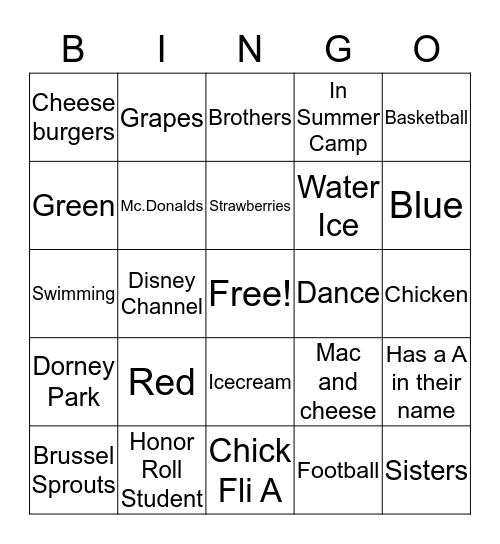 Bingo Card