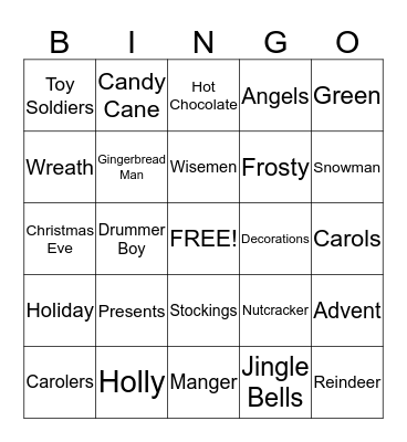 Christmas Bingo Card