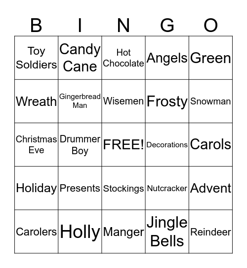 Christmas Bingo Card