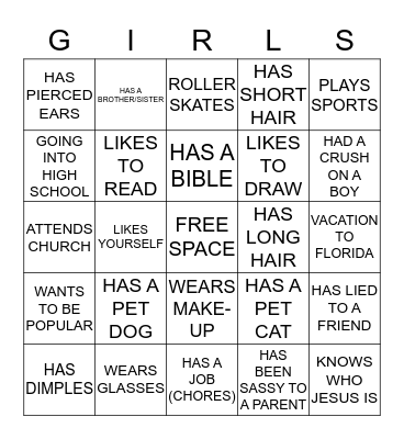 TRUE BEAUTY Bingo Card