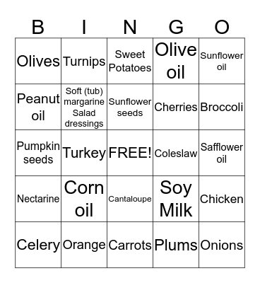 TOPS Bingo Card