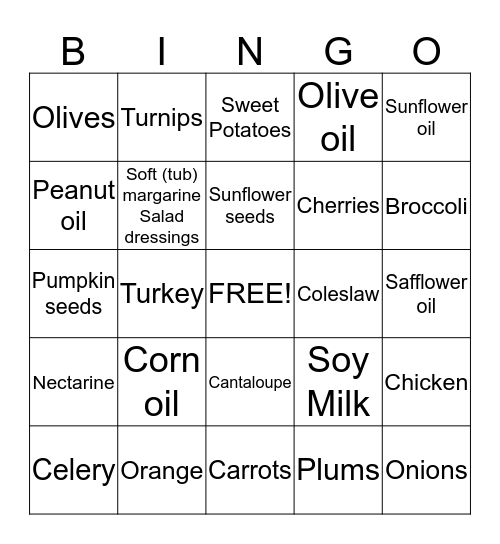 TOPS Bingo Card