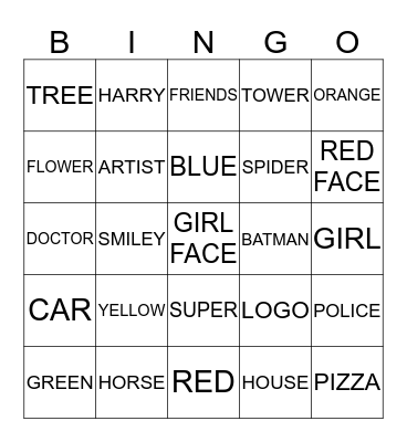 LEGOS Bingo Card