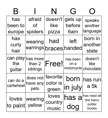 CIT BINGO! Bingo Card
