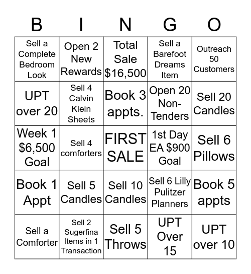 At Home Anniversary Bingo Card