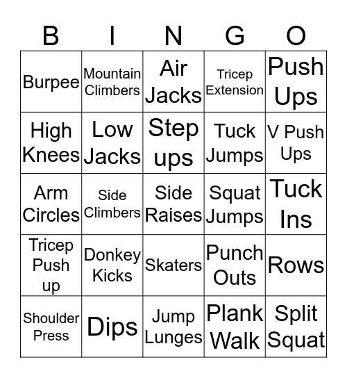 Healthy Habits Bingo 1 Bingo Card