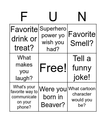 Girls Camp Bingo! Bingo Card