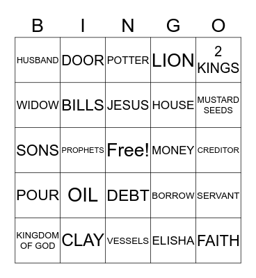 SERMON BINGO Card