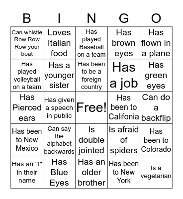 Thrive Generation BINGO Card