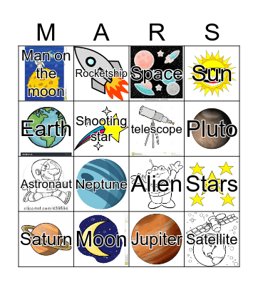 Planetary Bingo  Bingo Card