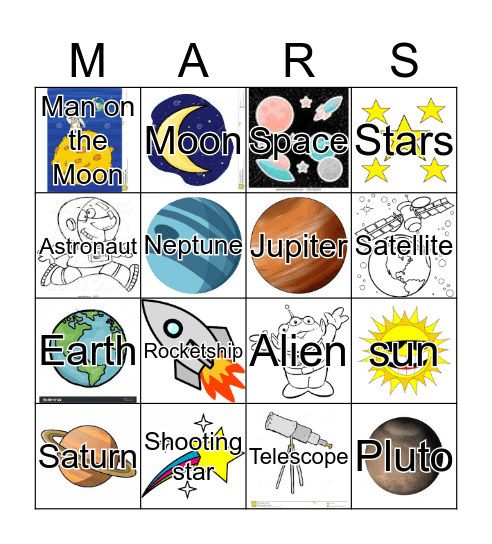 Planetary Bingo  Bingo Card
