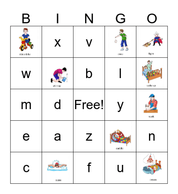 1st Grade Bingo Card