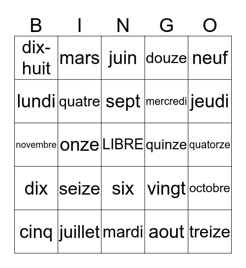 Meleesa's Bingo Game Bingo Card