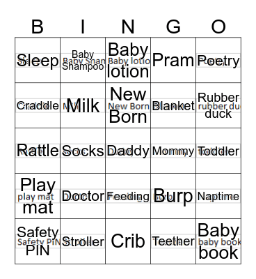 Devesha's Bingo Card