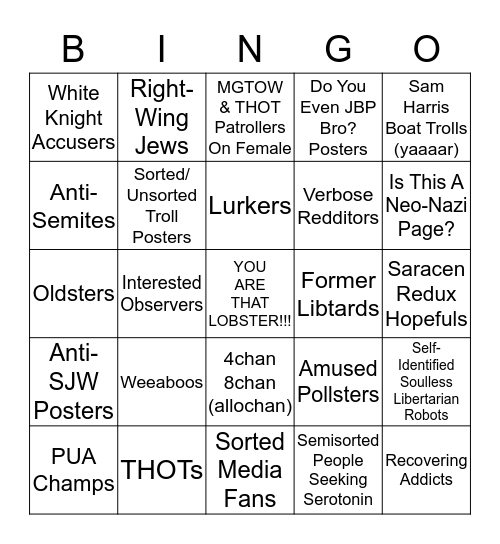 Stephen LeBlanc Sections Post Bingo Card