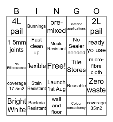 Test Bingo Card