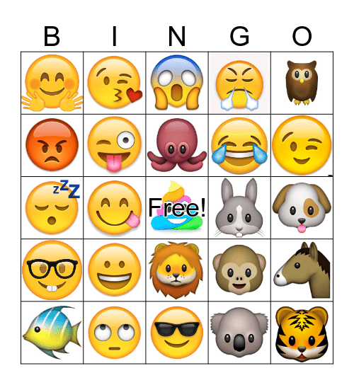 Emoji Bingo Card