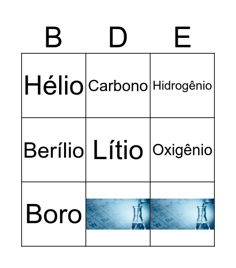 Bingo dos Elementos Bingo Card