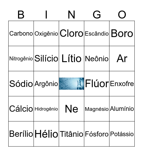 Bingo dos Elementos Bingo Card