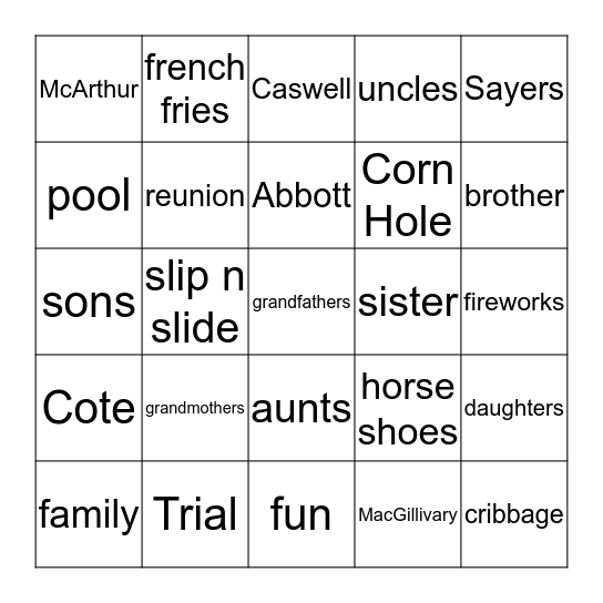 Bingo Card