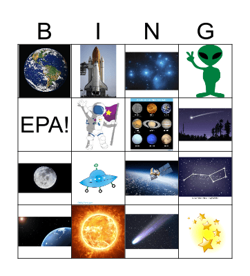 SPACE BINGO Card