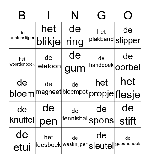 ISK - BINGO ! Bingo Card