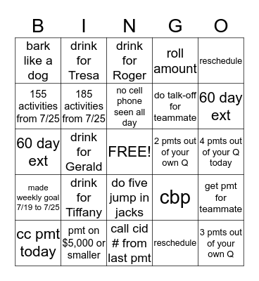 FUN BINGO Card