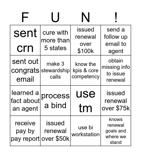 BINGO Card