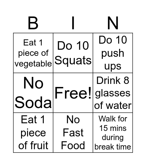 test bingo 7-11 Bingo Card