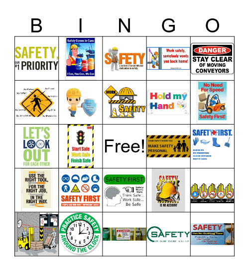 THINKING SAFETY Bingo Card