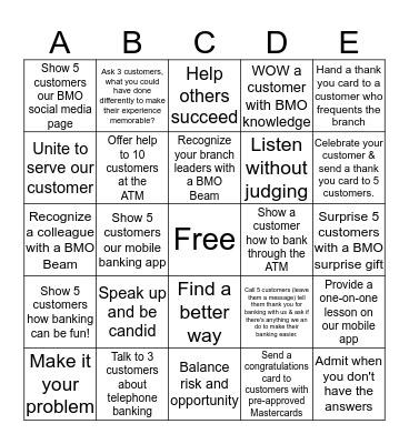 Fun with BeingBMO Bingo Card