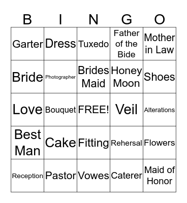 Candice & Tommy                                       October 26, 2013 Bingo Card