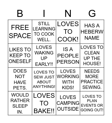 ICEBREAKER BINGO Card