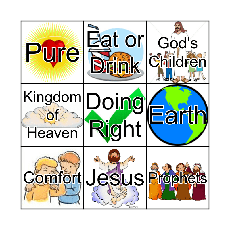 Beatitude Bingo Card