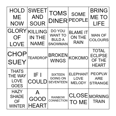 102 MORNING GHQ Bingo Card