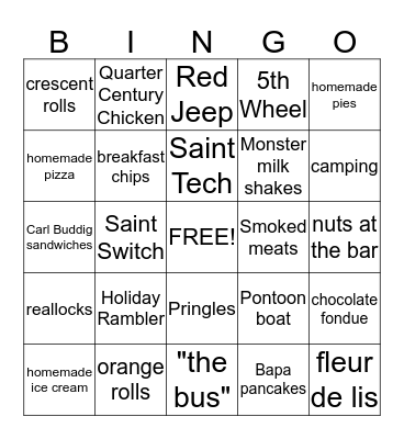 Blair Miscellaneous Bingo Card