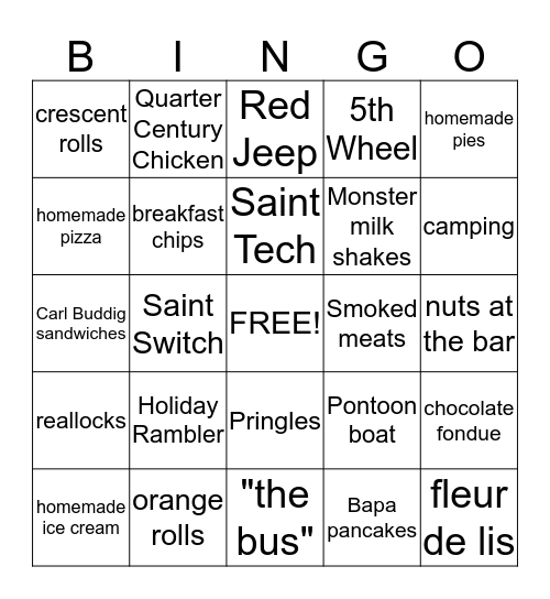 Blair Miscellaneous Bingo Card