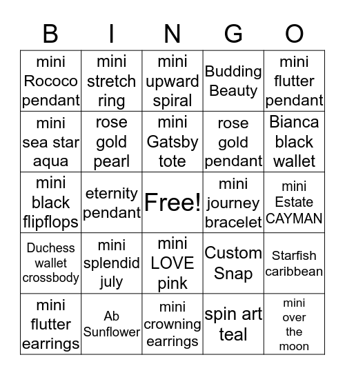 MAGNOLIA AND VINE BINGO Card